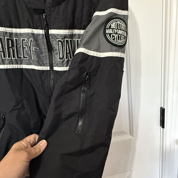 VTG Harley Davidson Motorcycle Jacket Screaming Eagle Riding USAMade Men XL - Picture 7 of 16